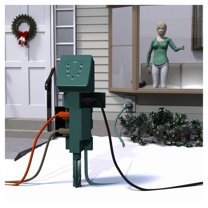 Westinghouse 6 Outlet Outdoor Remote Control Ground Stake