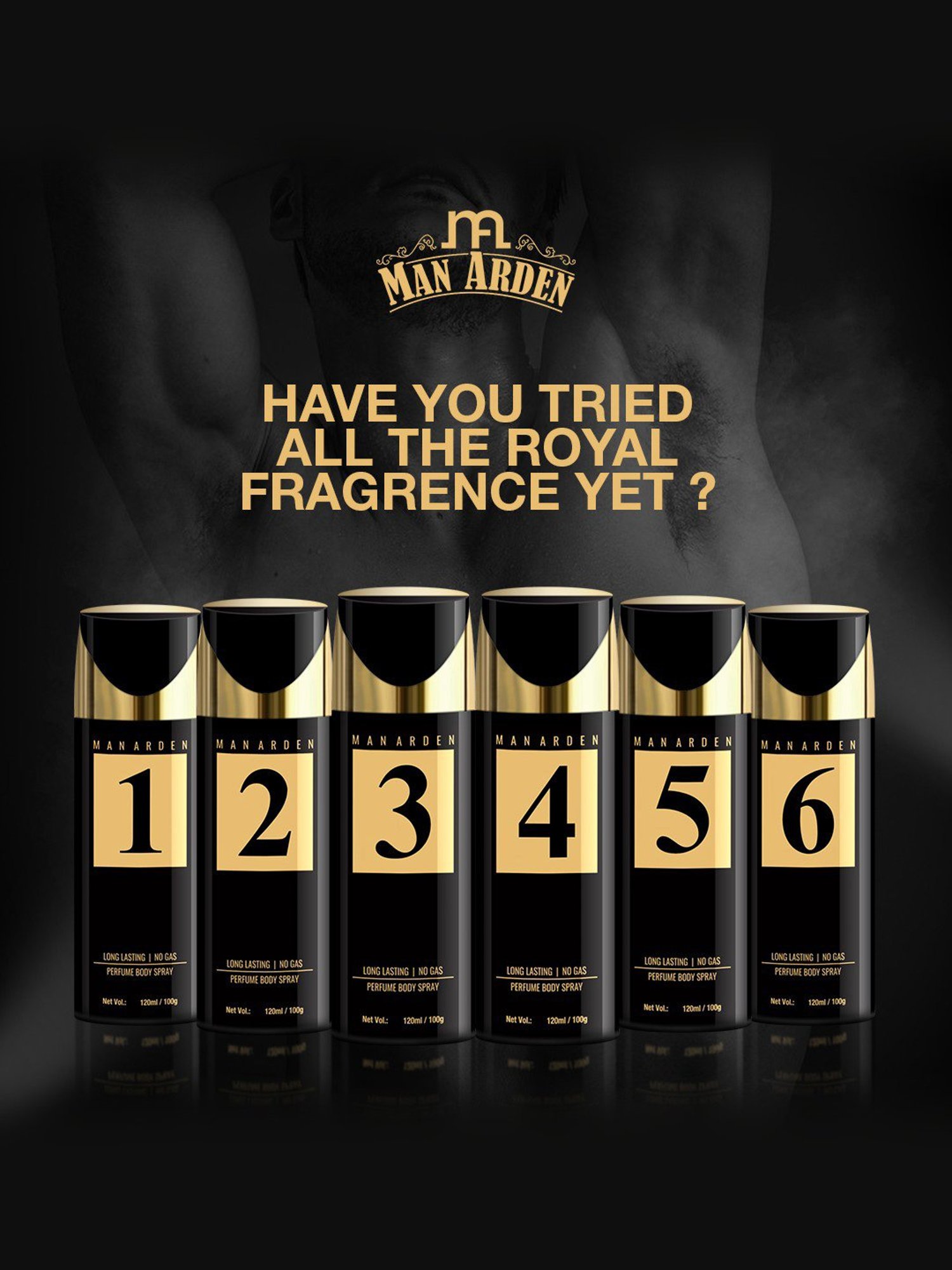Man Arden 2 Long Lasting No Gas Perfume Body Spray - 120 ml