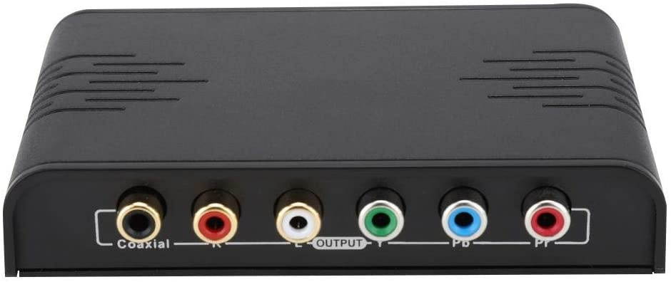 Estink HDMI to YPbPr Video and R/L Audio Signal HD Converter, Support CRT/LCD/LED Display, HDTV or Projector, Suitable for Set-top Box, DVD, School and Various Companies(US)