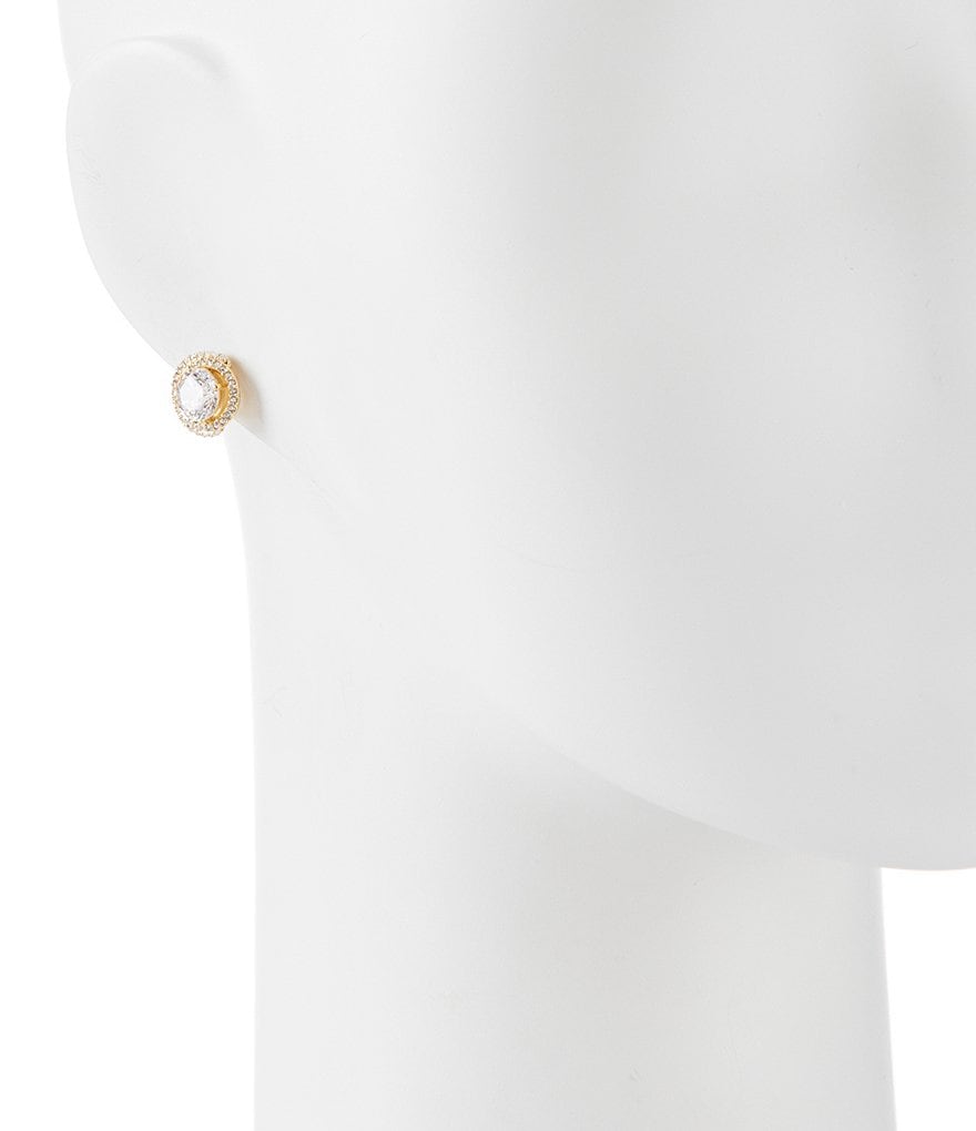 Nadri Cubic Zirconia Pave Stud Earrings