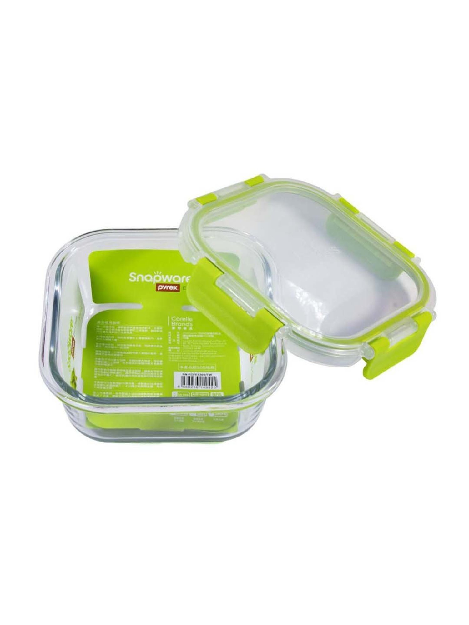 Corelle Pyrex Eco Clean Green Glass Snap Container (0.53 L)