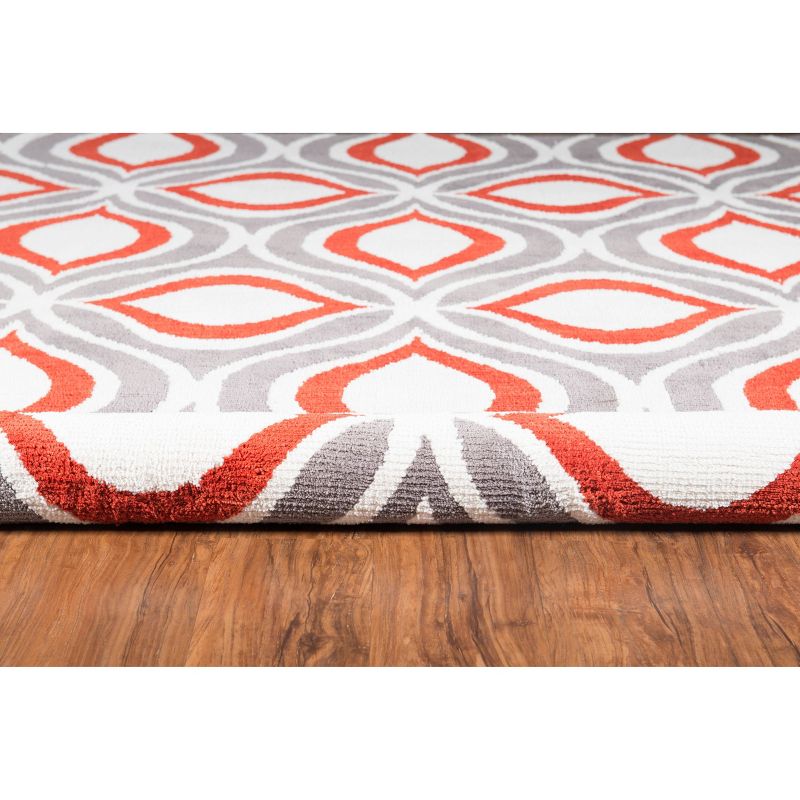 5'x7' Geometric Area Rug Gray - Linon