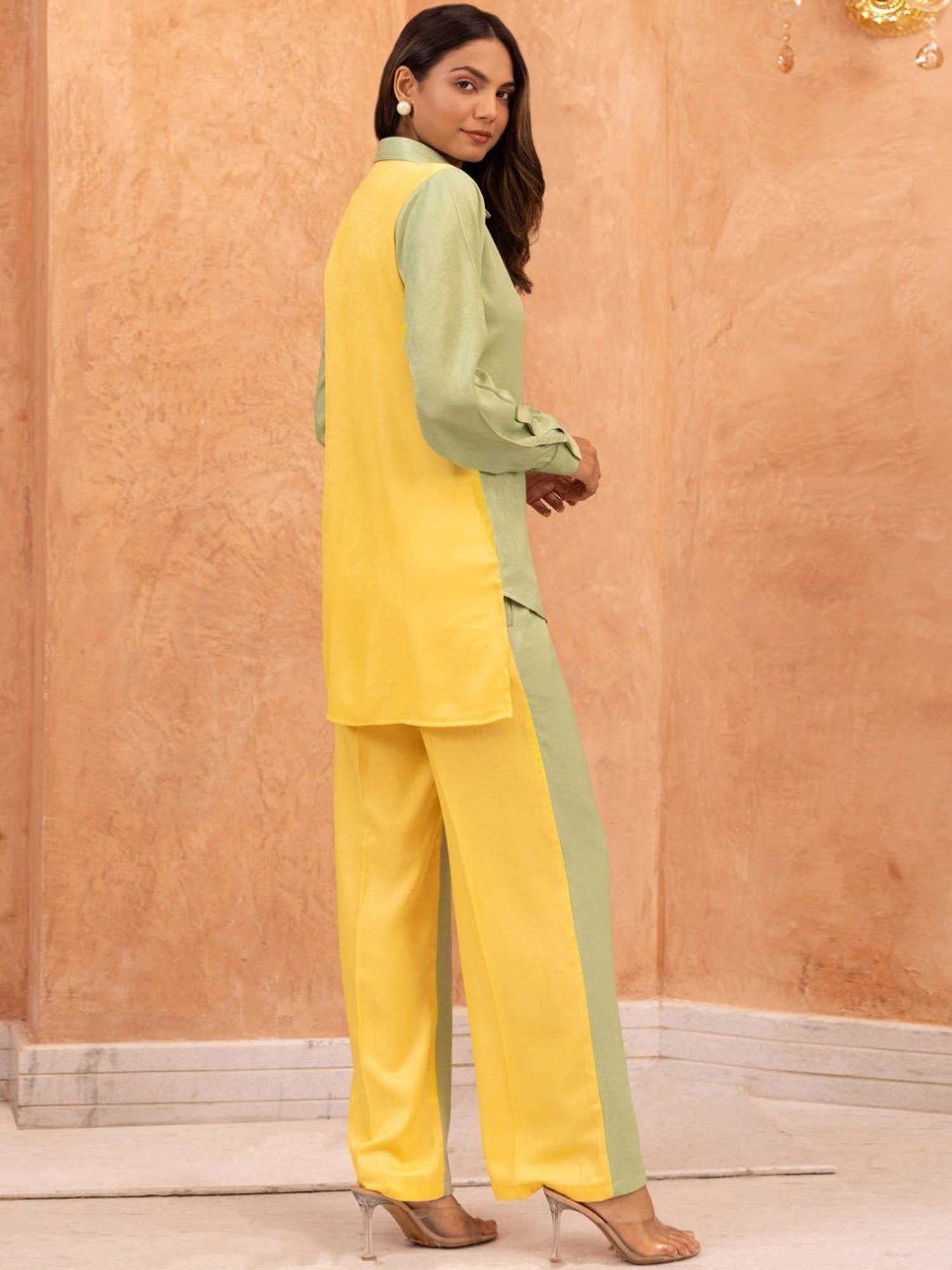 BInfinite Green Butterfly Embellished Coords-Set