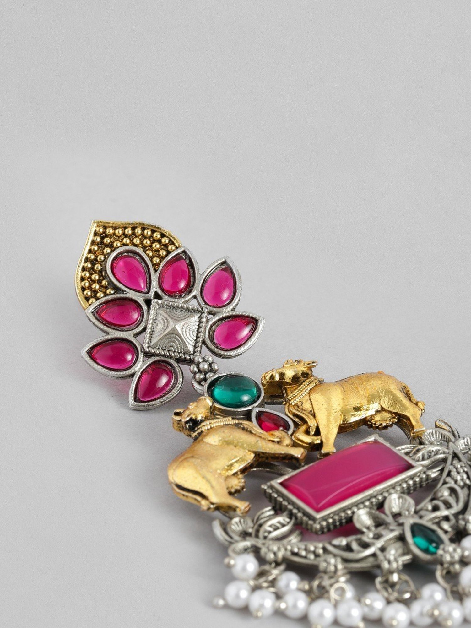 Abdesigns High-Quality Ornamental Dual Tone Earrings