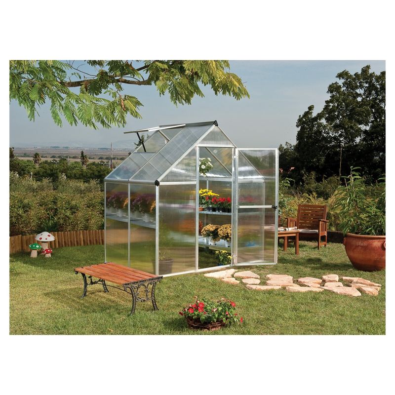 6'X4' Mythos Greenhouse - Silver - Palram