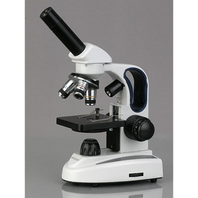 M158C2LPB10WM Cordless Compound Monocular Microscope WF10x and WF25x Eyepieces 40x1000x Magnification Upper and Lower LED Illumination with Rheostat Brightfield SingleLens Condenser Coaxial Coarse an