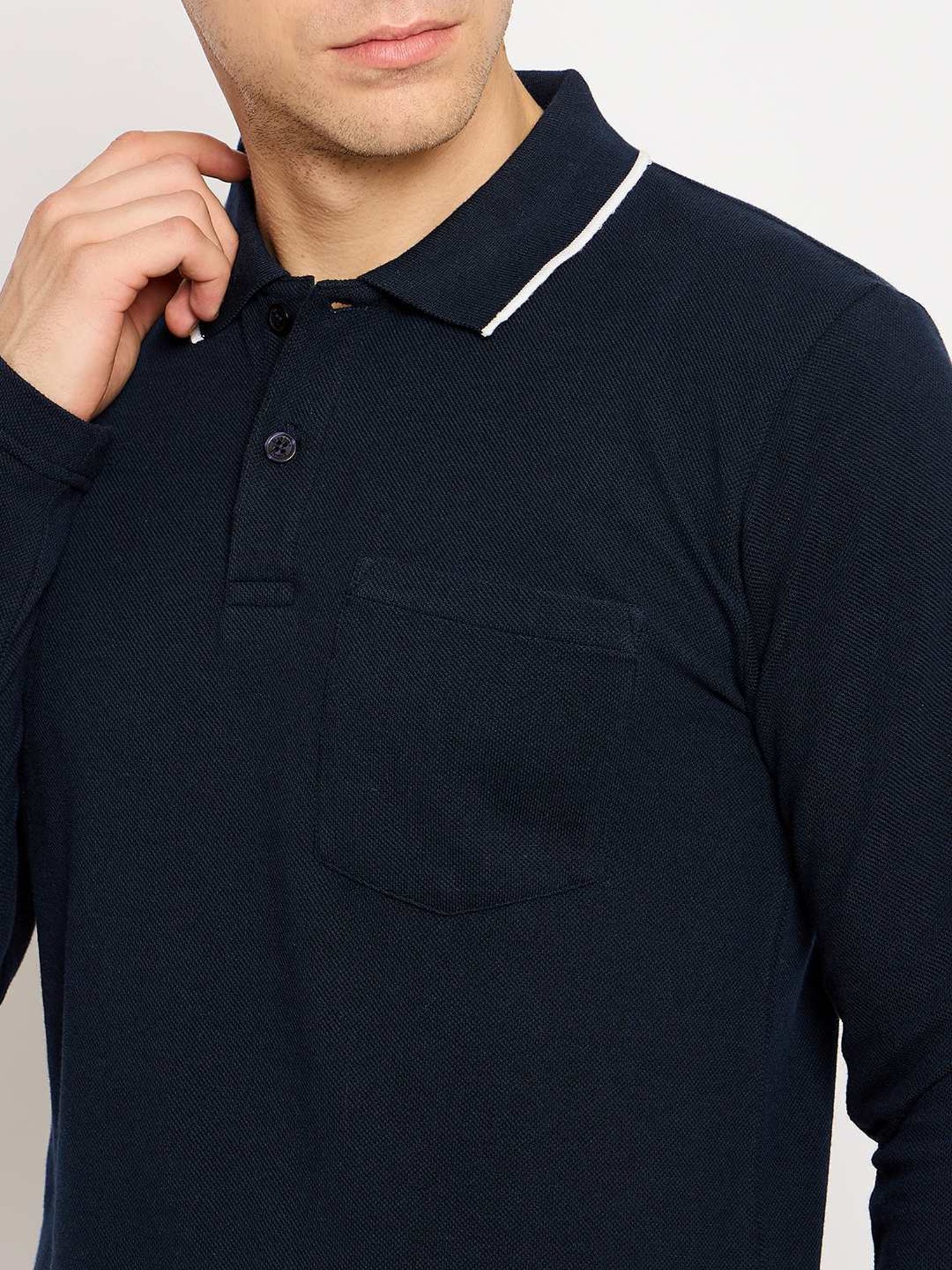Club York Navy Regular Fit Polo T-Shirt