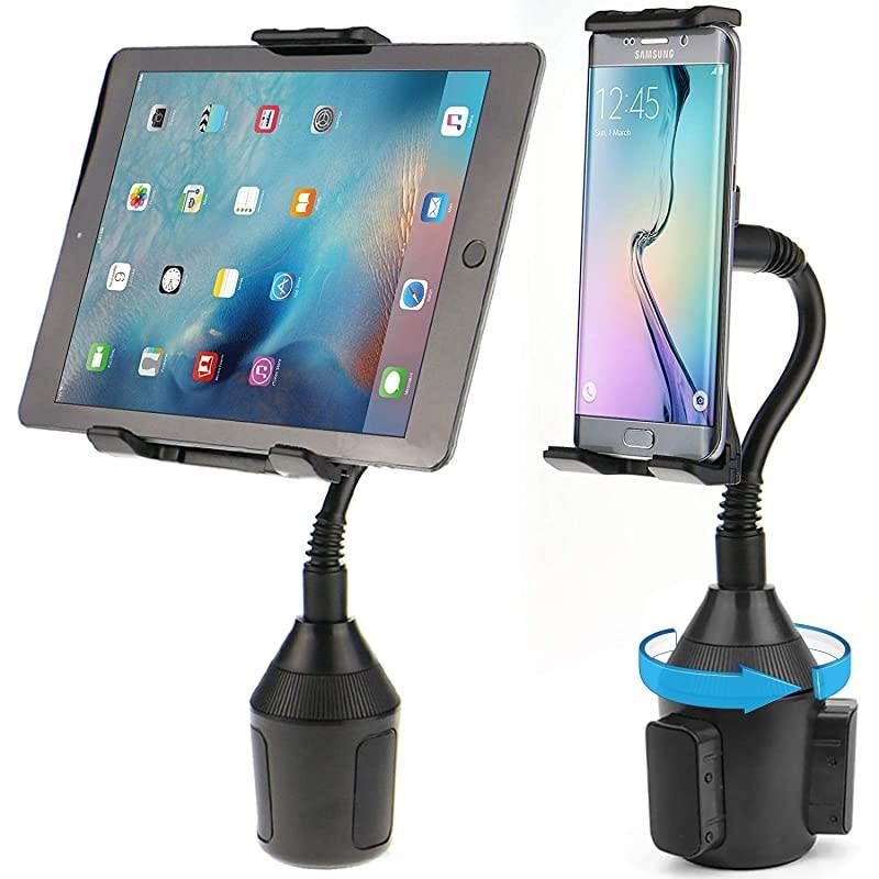 Holder for Car iPad Truck Mount Gooseneck Cup Holder Stand Phone Holder Compatible with iPhone 12 11 Pro11XS MaxXRX87SE Samsung Galaxy S20S10S9S8S7