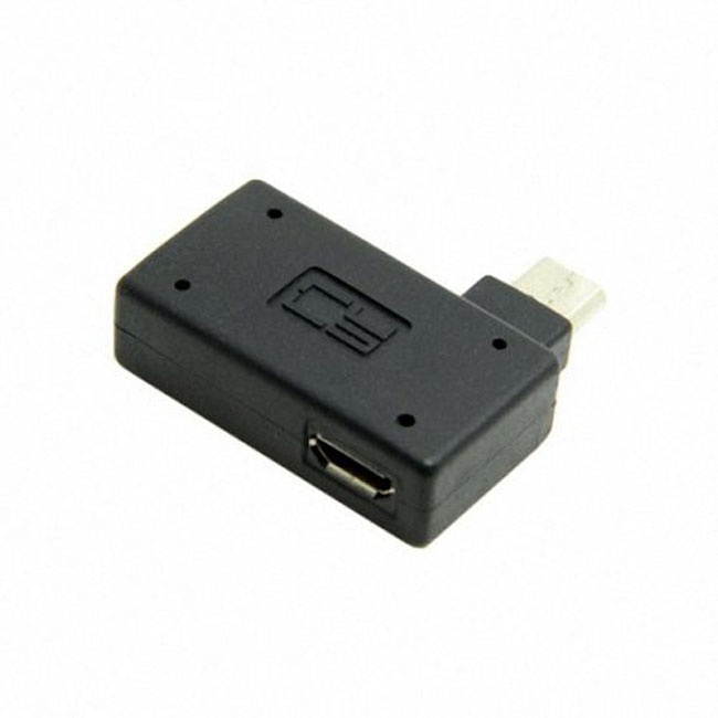 Jimier 90 Degree Right Angled Micro USB 2.0 OTG Host Adapter with USB U2-241-RI