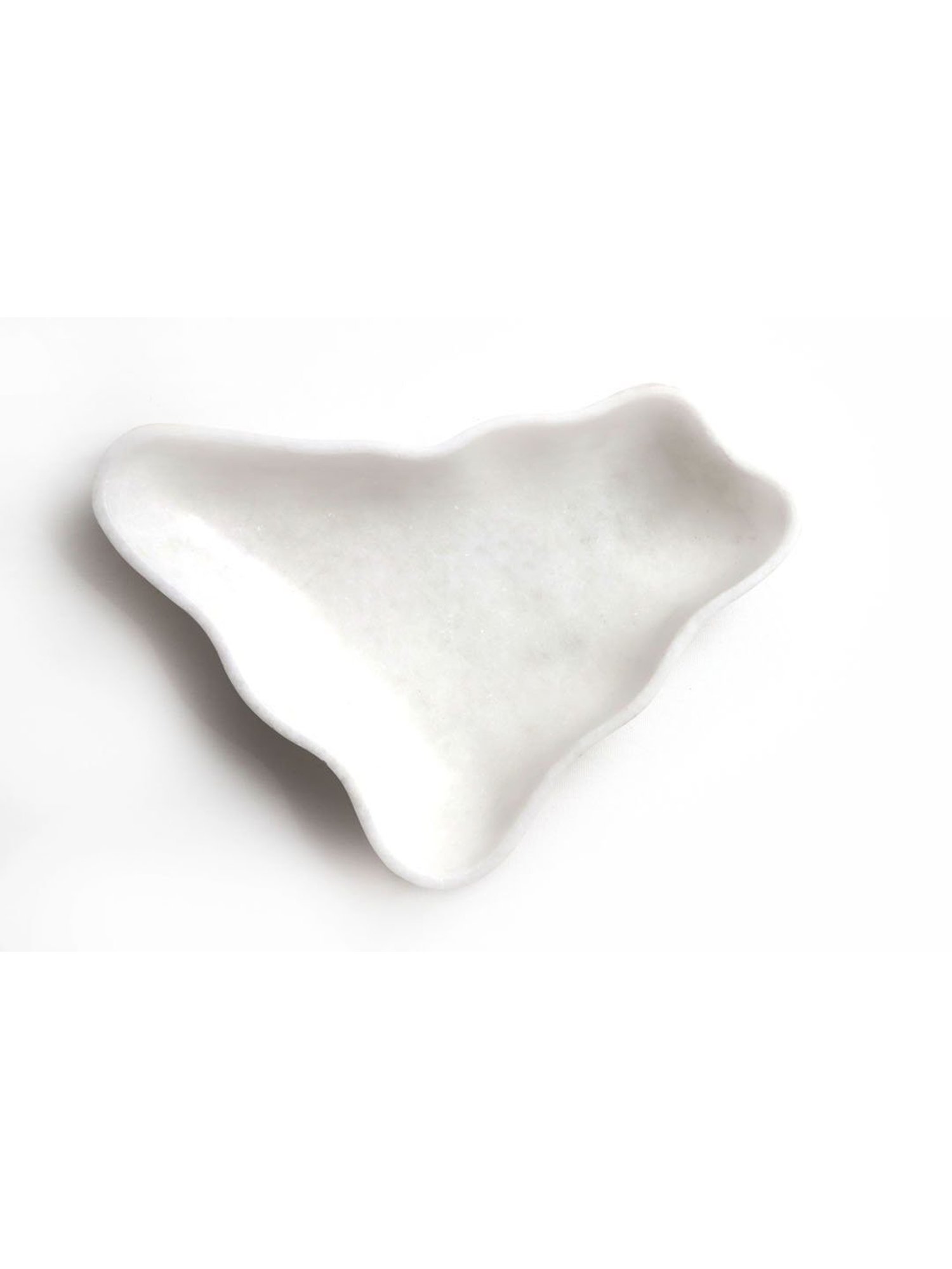 ICraft White Marble Aakaar Platter - Set of 1