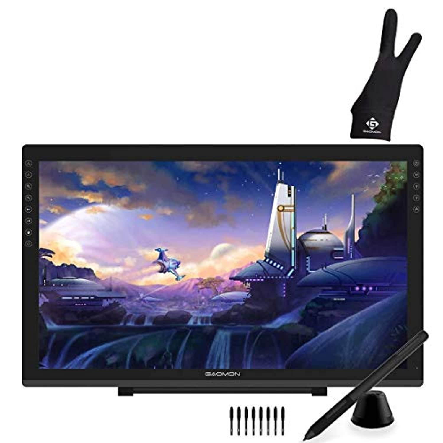 GAOMON PD2200 Pen Display  and  2-Finger Gloves -21.5'' 8192 Tilt-Support Full-Laminated Graphics Drawing Monitor Tablet for Digital Drawing/ Animation/ Online Teaching and Meeting