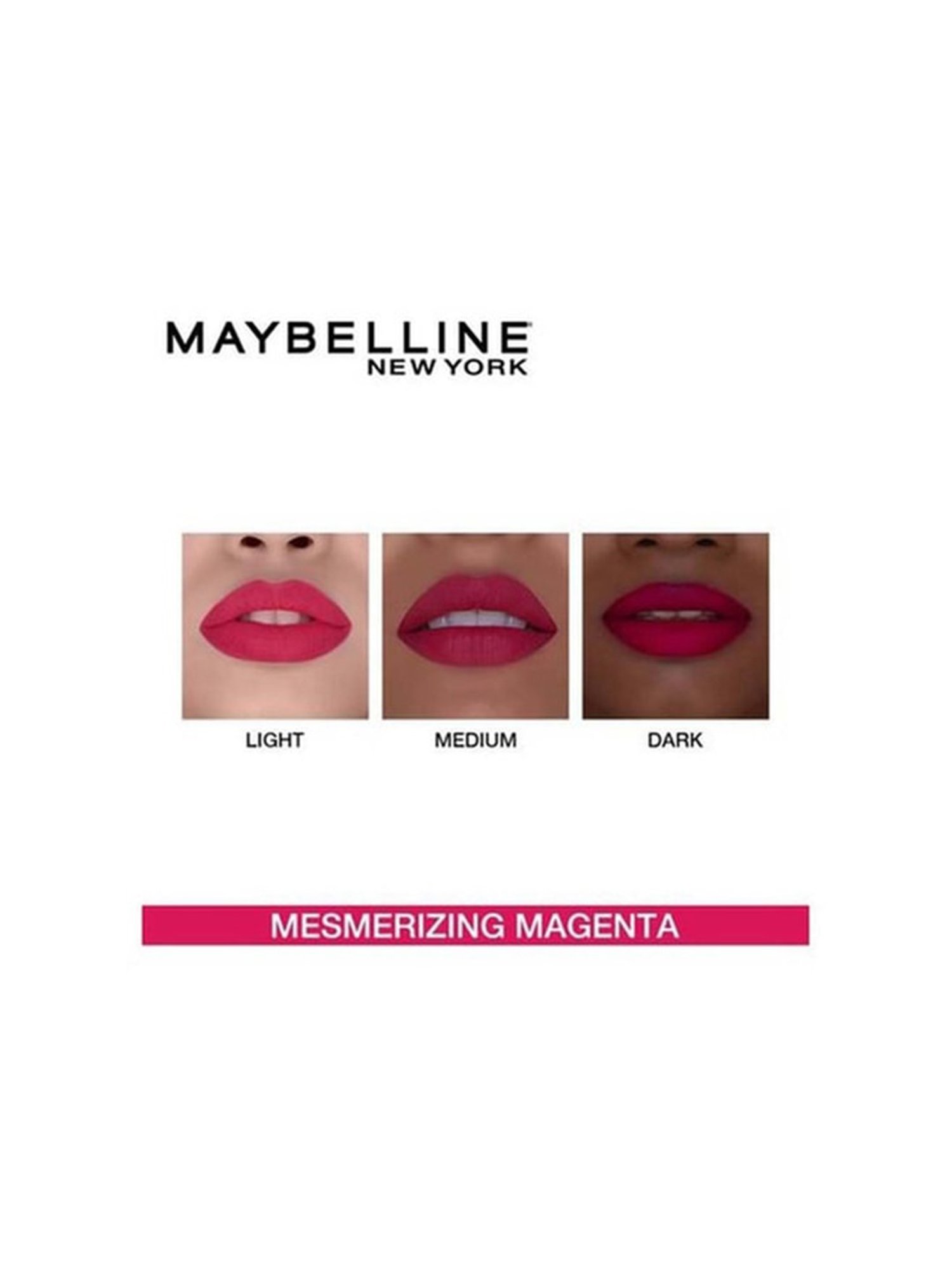 Maybelline New York Color Sensational Creamy Matte Lipstick - 680 Mesmerizing Magenta, 3.9g