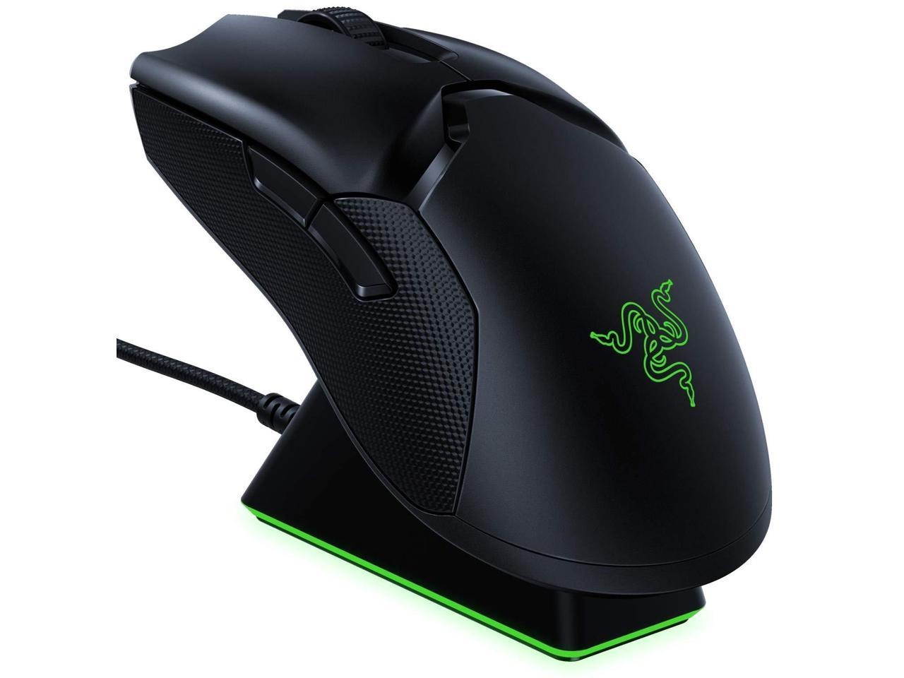 Razer Viper Ultimate Hyperspeed Lightest Wireless Gaming Mouse & RGB Charging Dock: Fastest Gaming Mouse Switch - 20K DPI Optical Sensor - Chroma Lighting - 8 Programmable Buttons - 70 Hr Battery