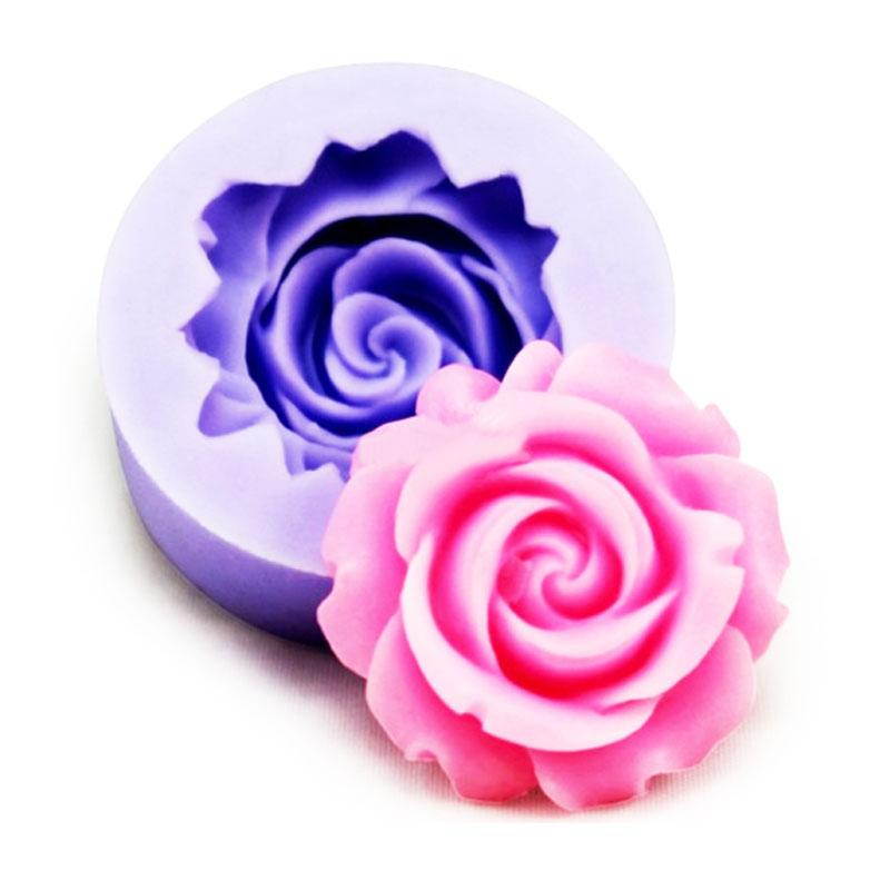 3D Cake Cookie Chocolate Rose Flower Fondant Mold Soap Cutter Modelling Tools 02
