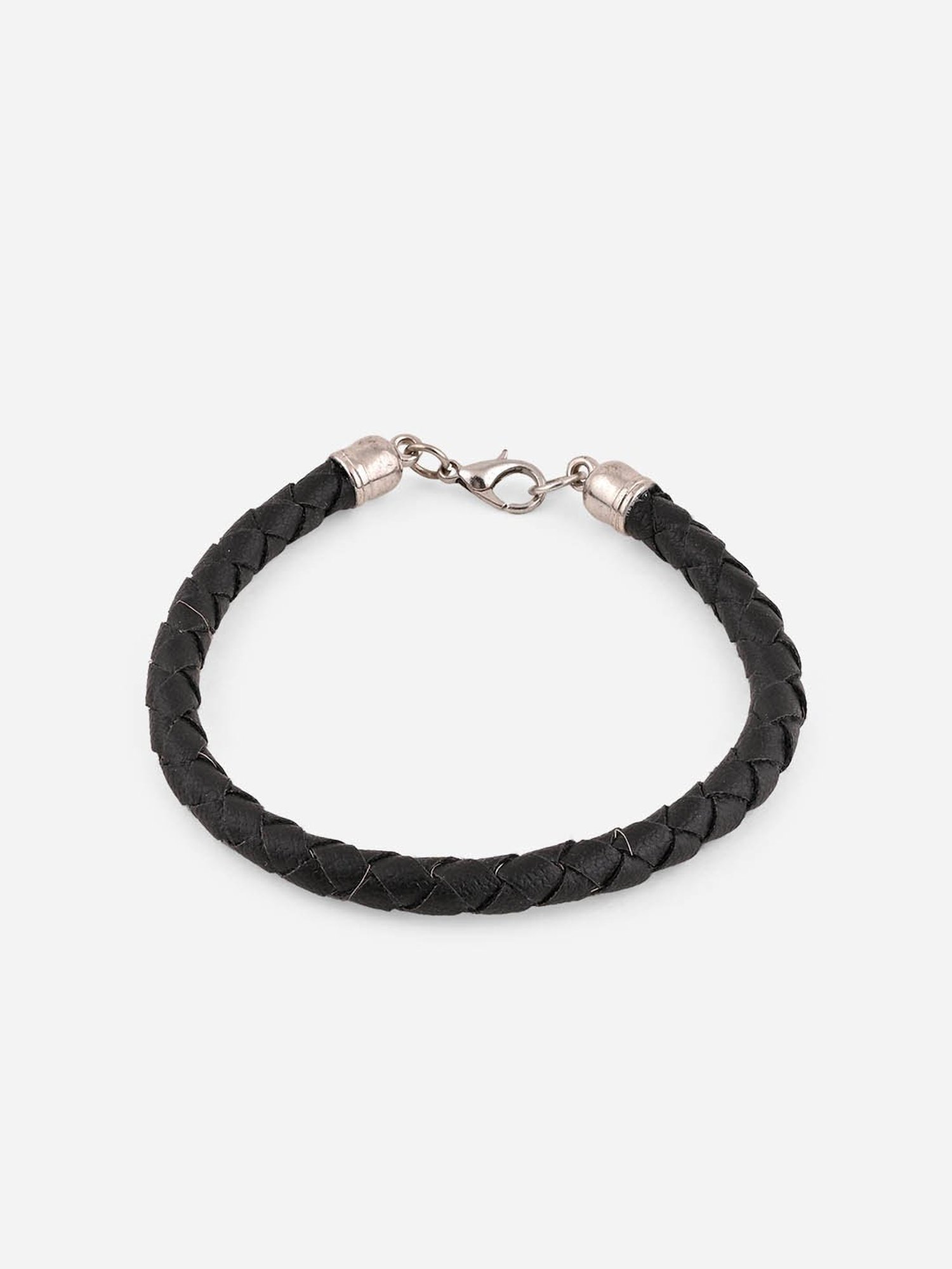 The Bro Code Silver Set of 4 Black Bold Skull Bracelet for Men