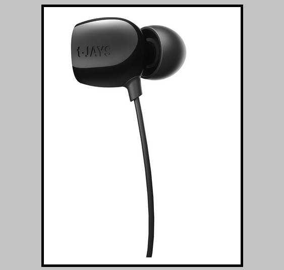 Jays t-jays Two In-Ear Earphones with 10mm Speaker, Black #T00077