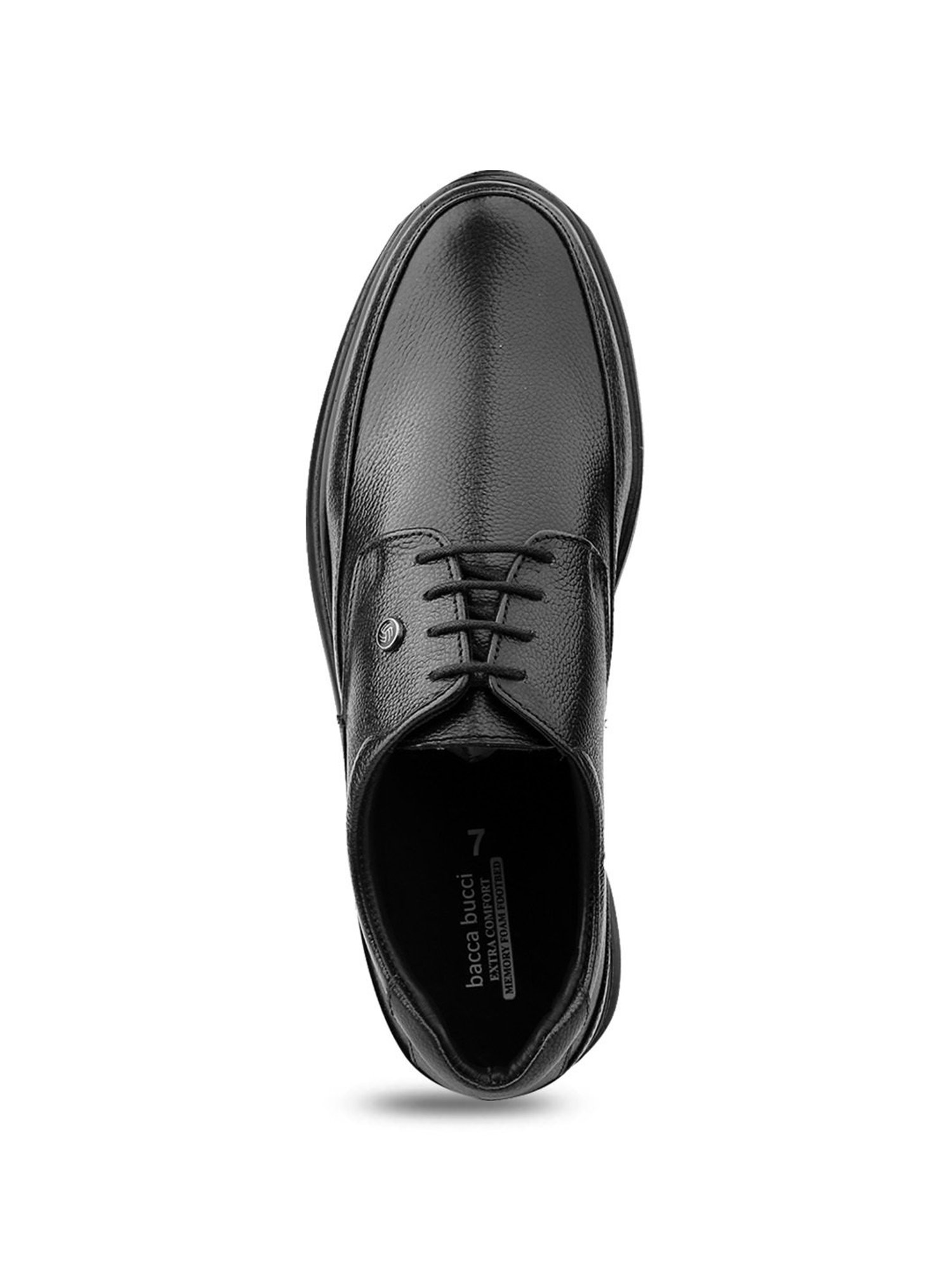Bacca Bucci Men's Leather Office Black Derby Shoes