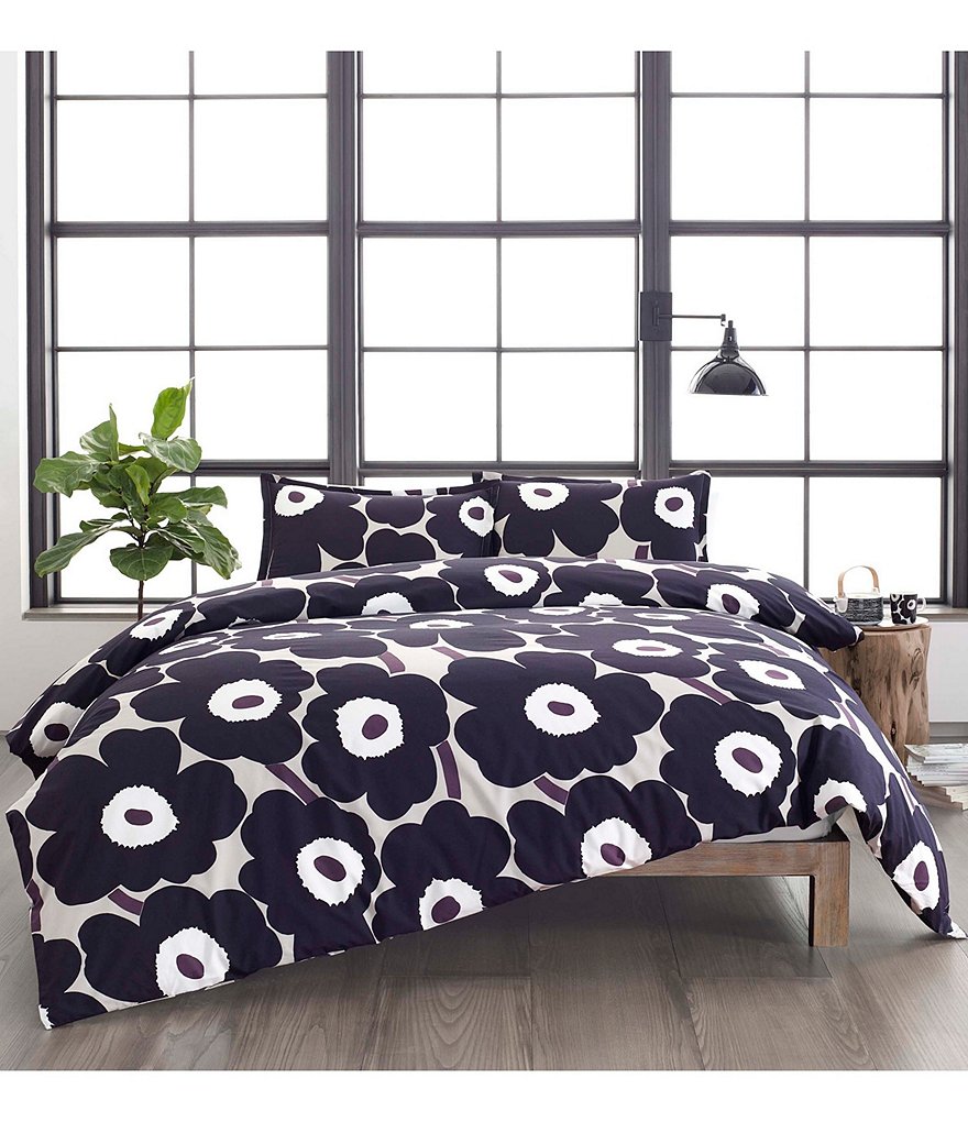 Marimekko Unikko Dark Floral Duvet Cover Mini Set