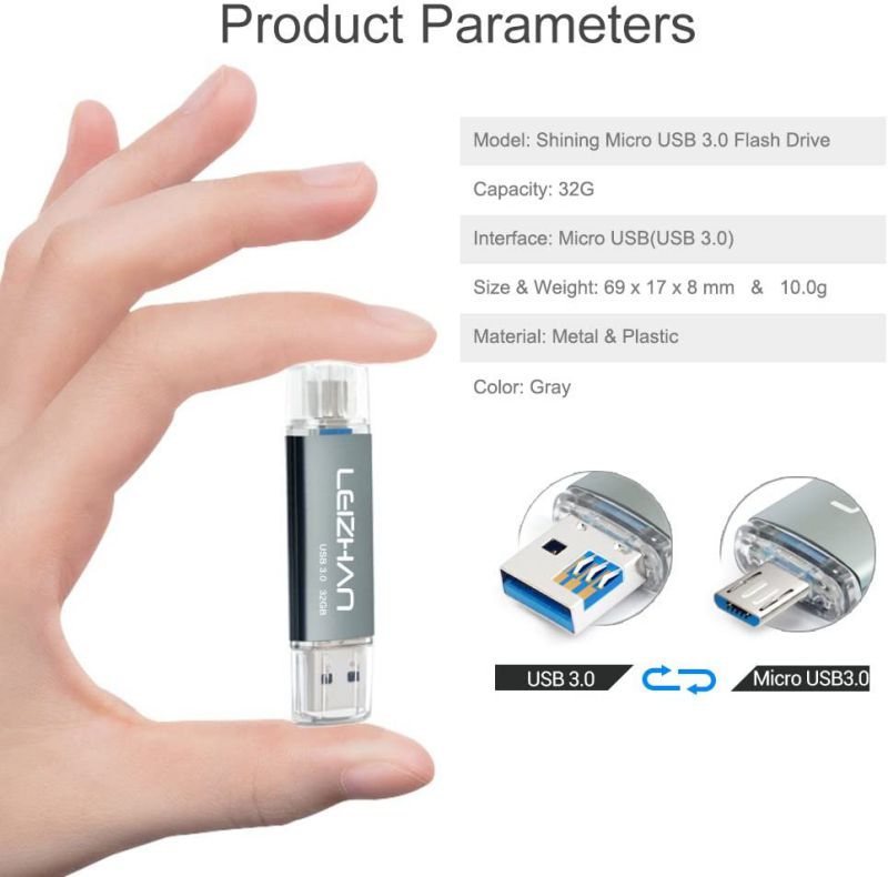 128 gb USB Flash Drive for Android PhoneUSB 3.0 Photo Stick for Samsung Galaxy S7/Meizu/HTC/Nokia/Moto/Huawei/Xiaomi USB OTG Adapter Micro/Type-C USB to USB Converter for Tablet Android