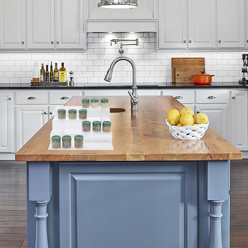 Mind Reader Acrylic 4-Tier Kitchen Cabinet Shelf, Clear