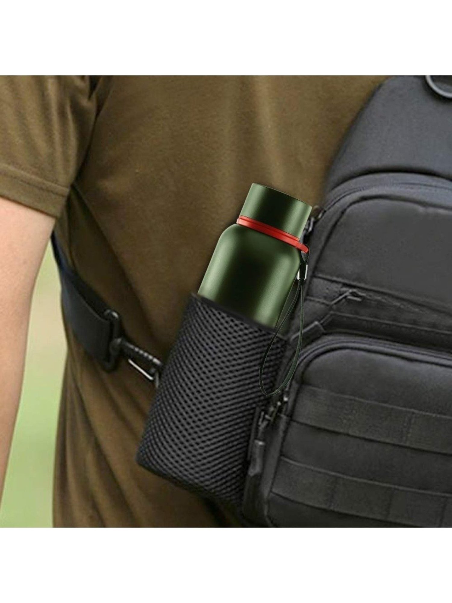 Borosil Green Stainless Steel Double Wall Vaccum Insulated Water Bottles (850ml)