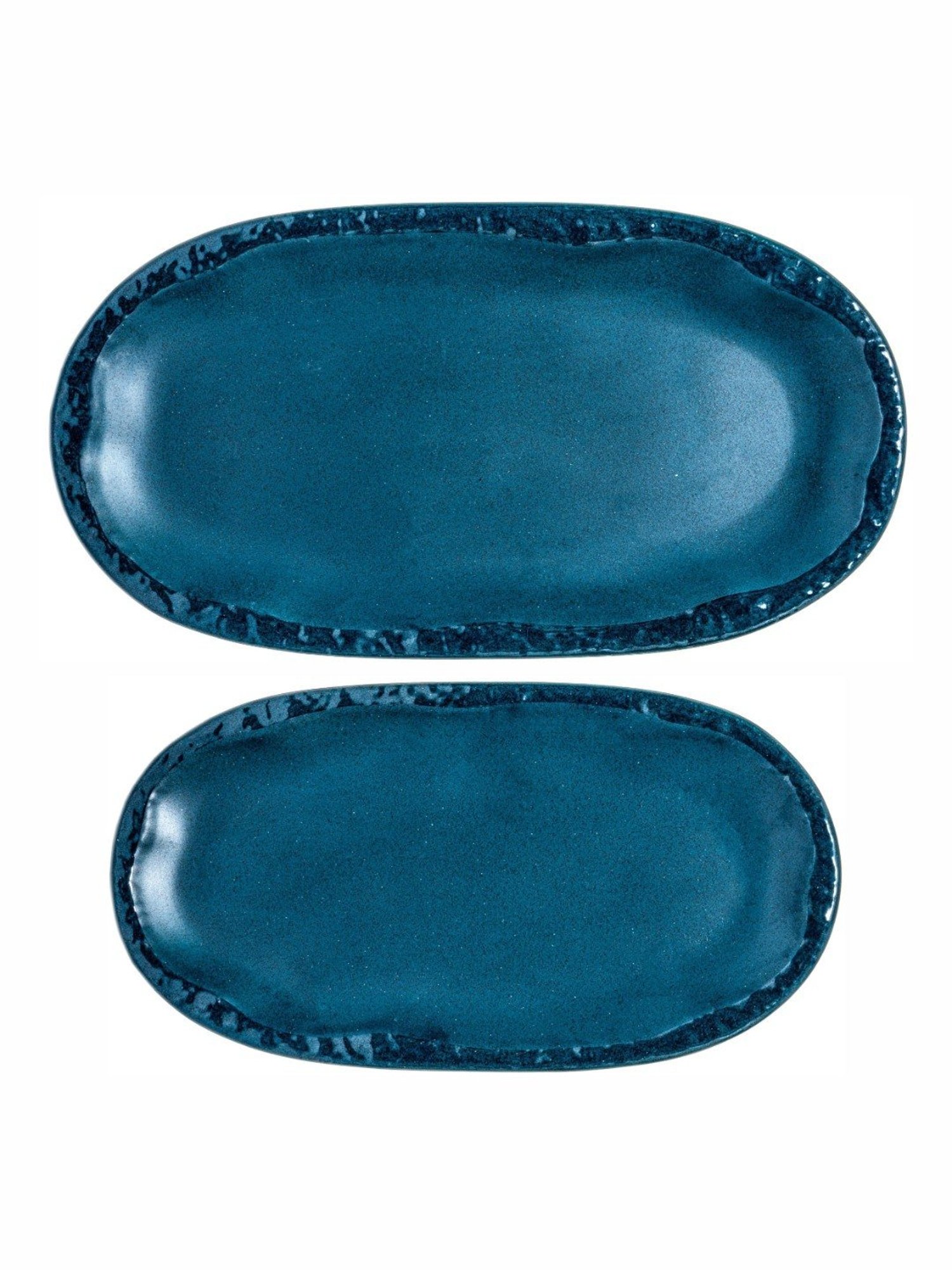 Stehlen Blue Melamine Serving Platter - Set of 2