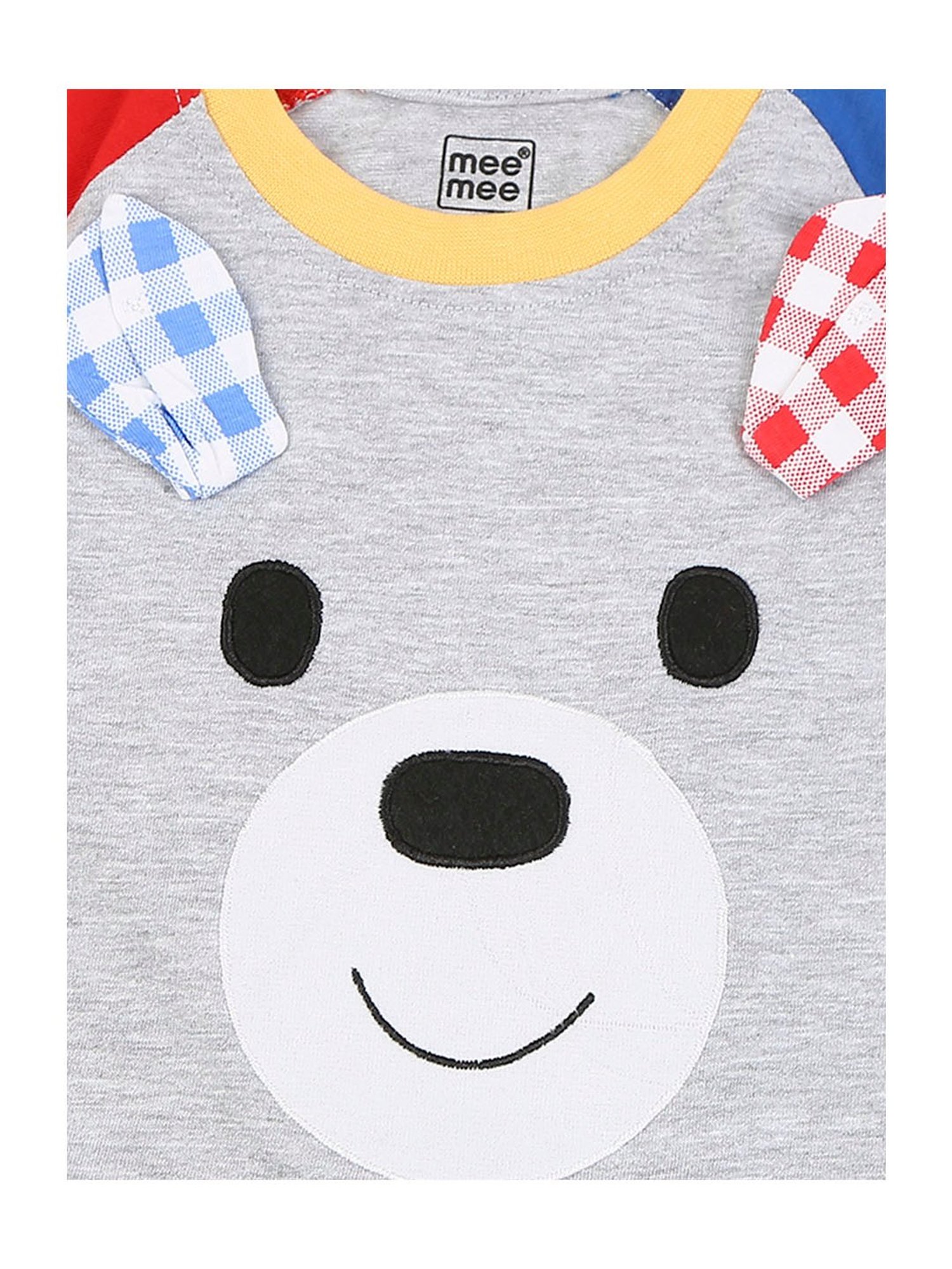 Mee Mee Kids Grey Applique T-Shirt with Shorts