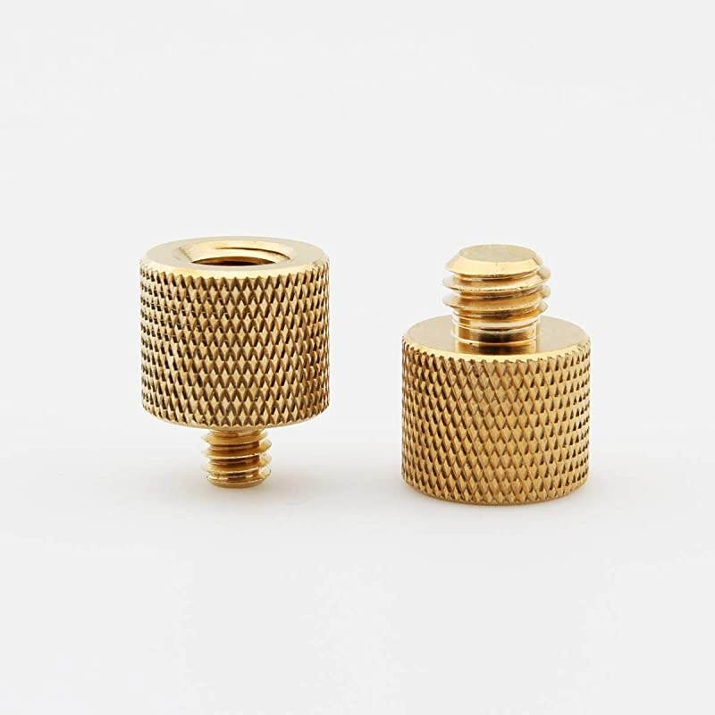 2Pack1 Piece 14quot20 Female to 38quot 16 Male1 Piece 38quot 16 Female to 14quot20 MaleTripod Threaded Camera AccessoriesCamera Screw AdapterAdapterBrass