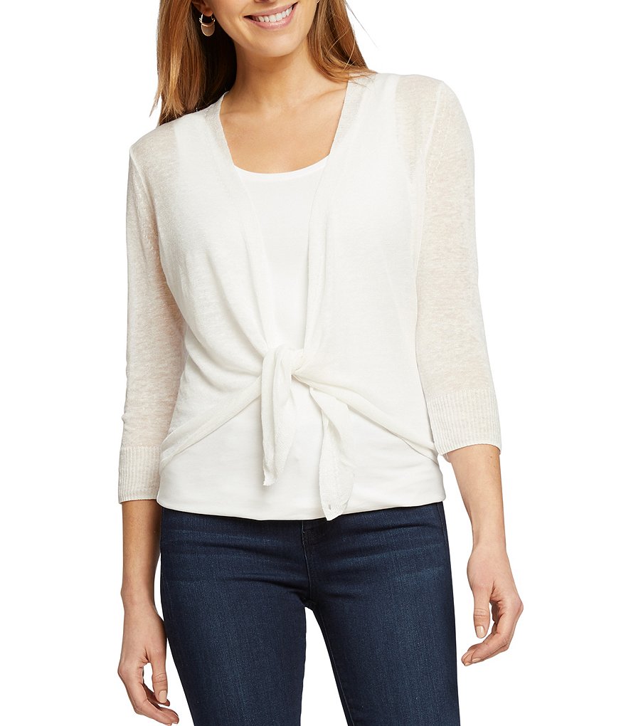 NIC + ZOE Light Weight 4-Way Linen Blend Cardigan