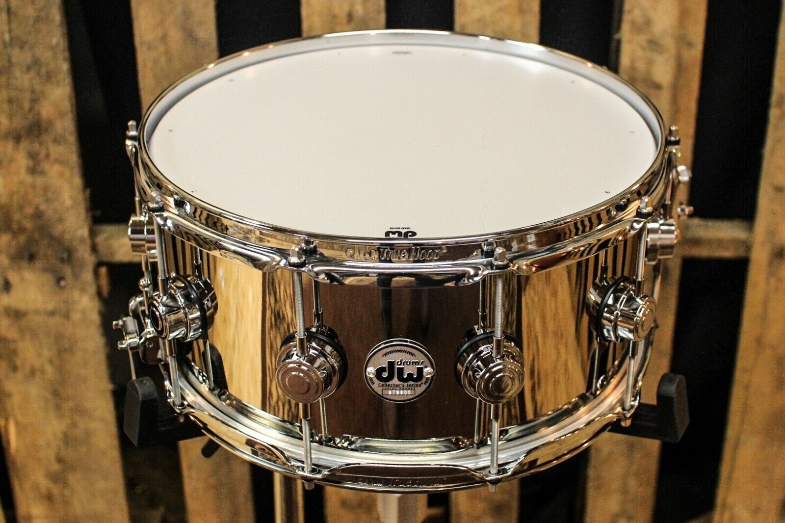 DW Collector's Nickel Over Brass 6.5x14 Snare Drum - DRVK6514SVC