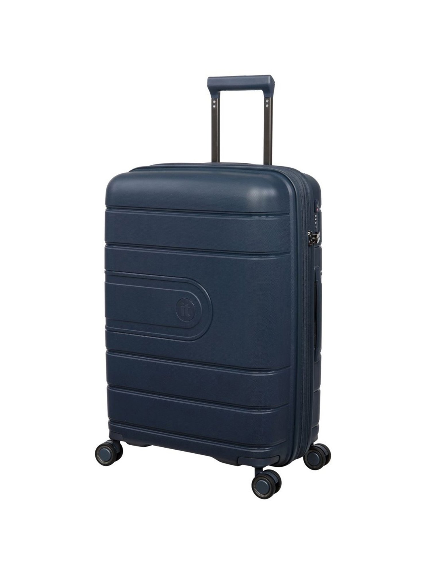 it luggage Eco Tough Blue Medium 24 inches Expandable Hardsided Trolley Bag with TSA Lock