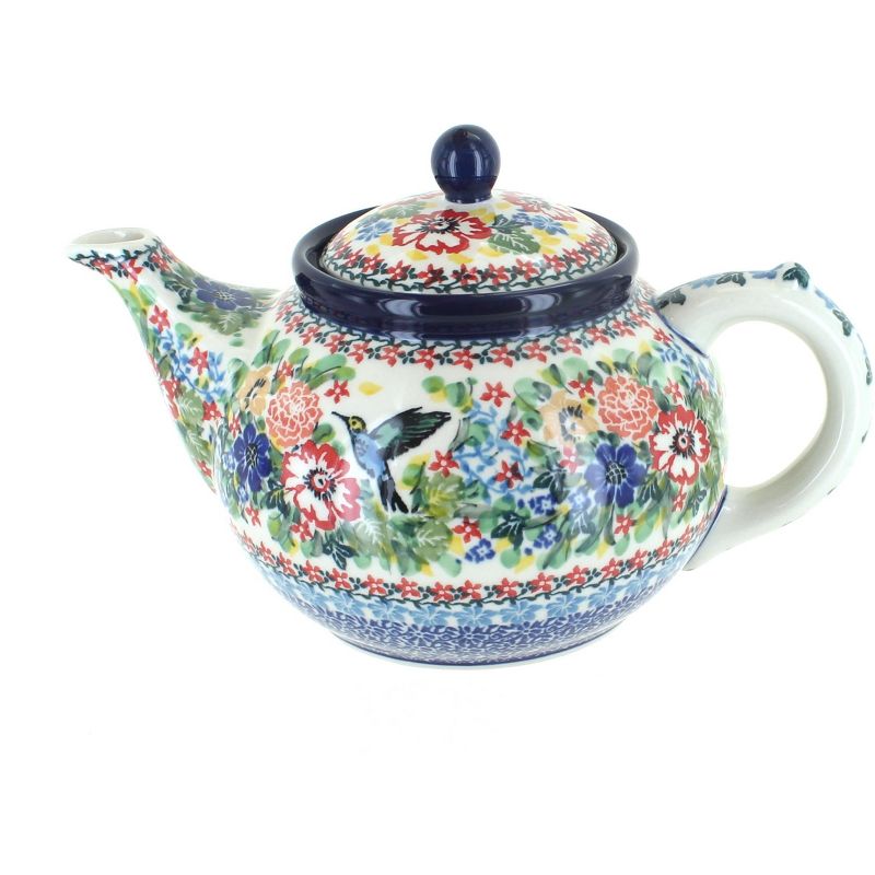 Blue Rose Polish Pottery Hummingbird Medium Teapot
