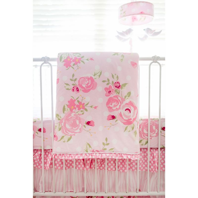 Crib Bedding Set My Baby Sam White Pink