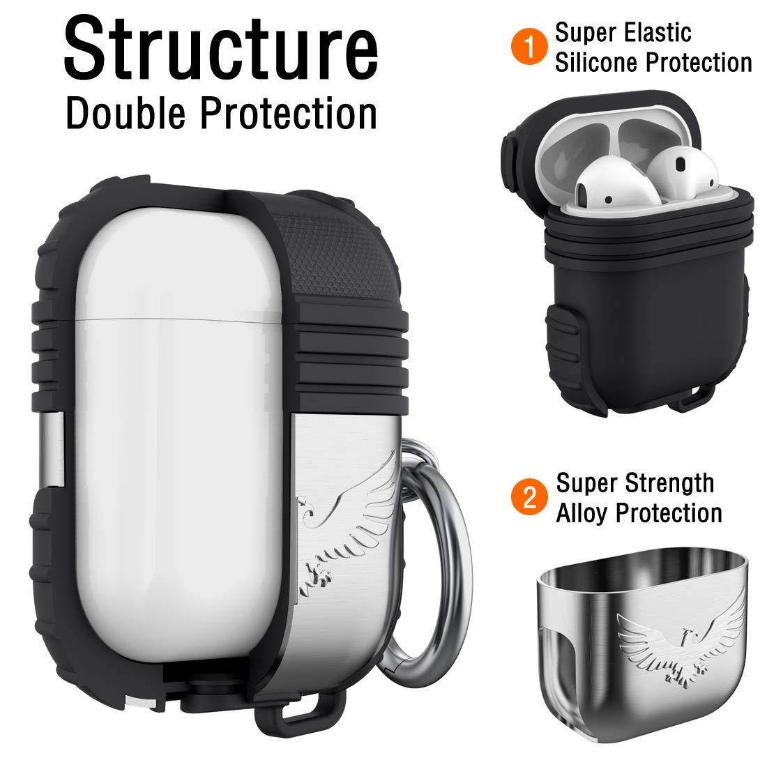 Silicone Maid LLC Compatible Air Pod Holder Portable Anti-Lost Strap Silicone Case Compatible Apple AirPods (Penguin)