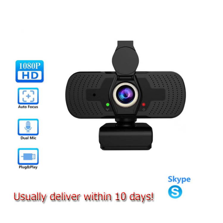 KINGZONE Webcam for PC, 1080P Full HD Web Camera with Microphone for Desktop Mac Smart TV, with USB Plug, Compatible for Win10/8/8.1/7/XP Linux for Skype, Streaming, Teleconference, Video Chat