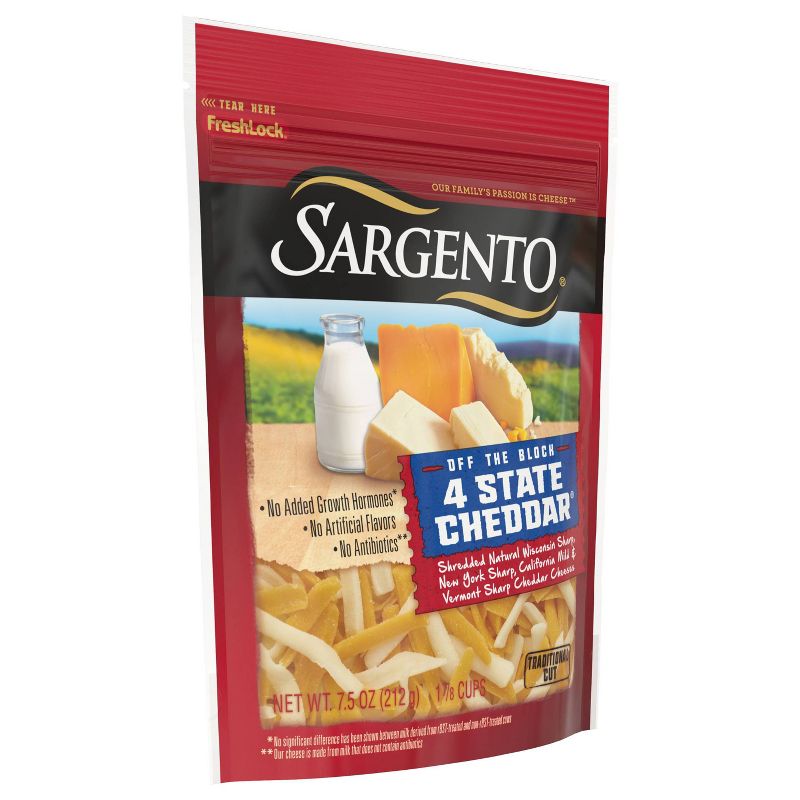 Sargento 4 State Natural Cheddar Shredded Cheese - 7.5oz