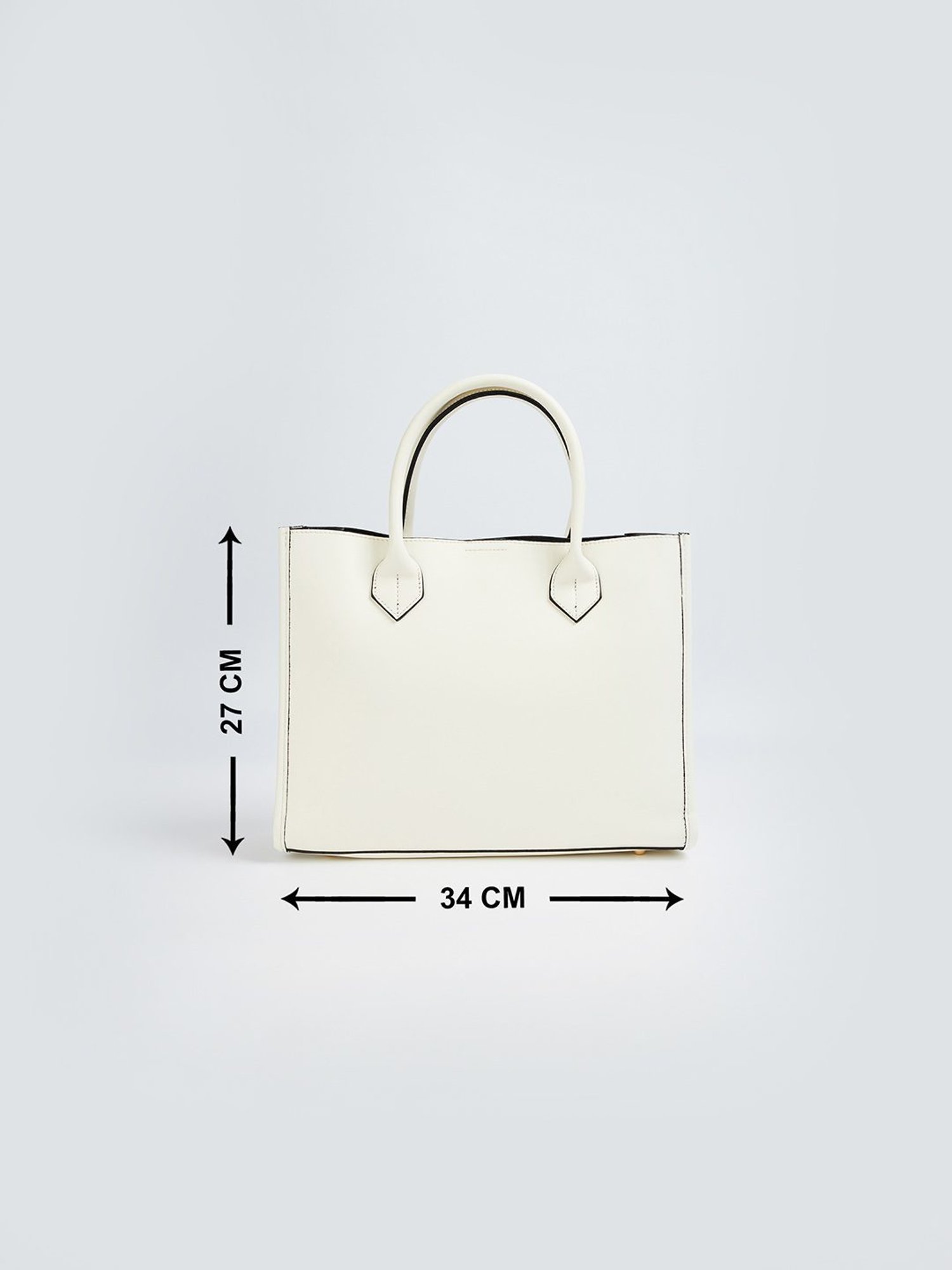 Code by Lifestyle Off White Tote Bag