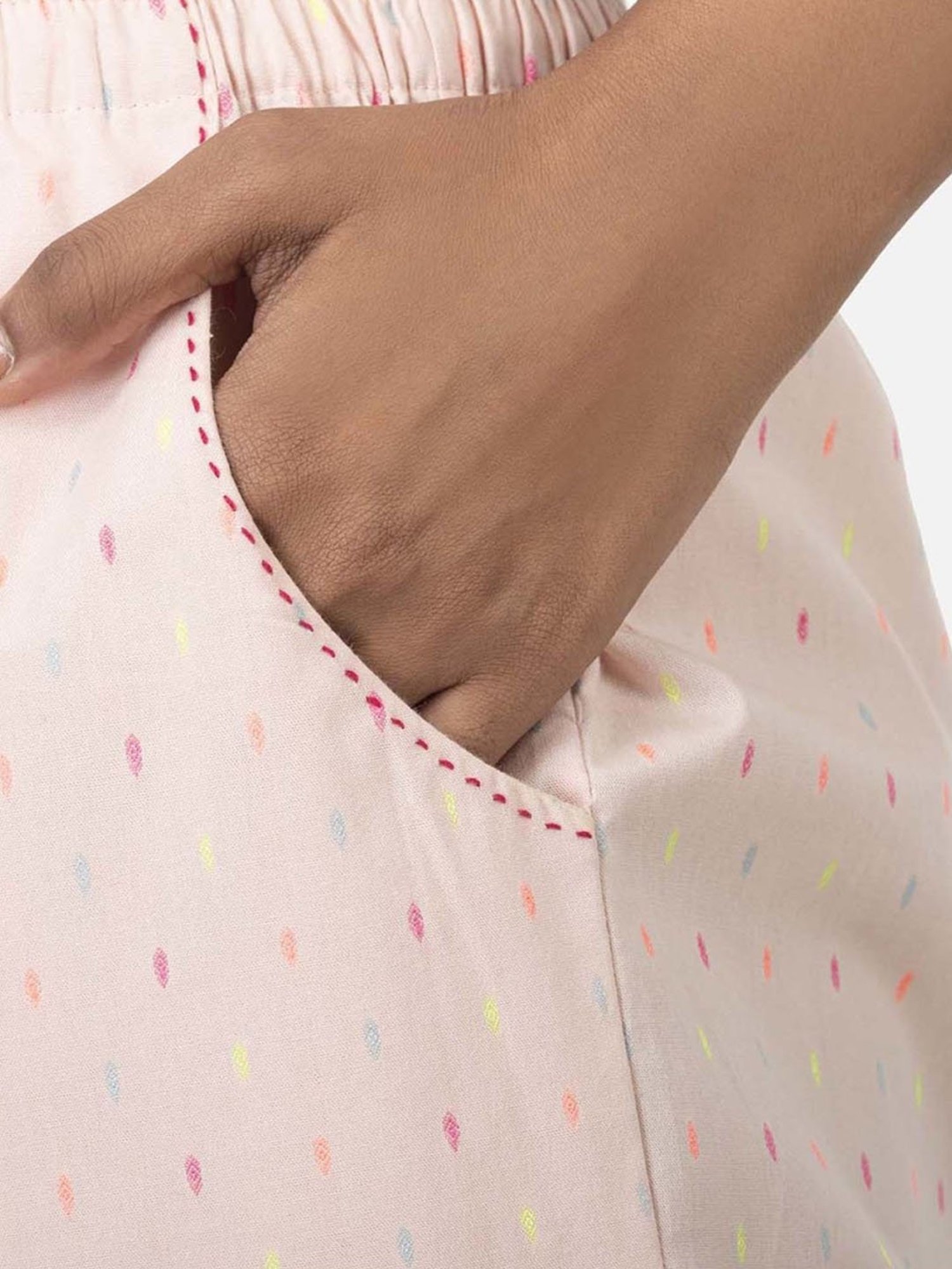 The Calm Collective Peach Ellen Turn-Up Pajama