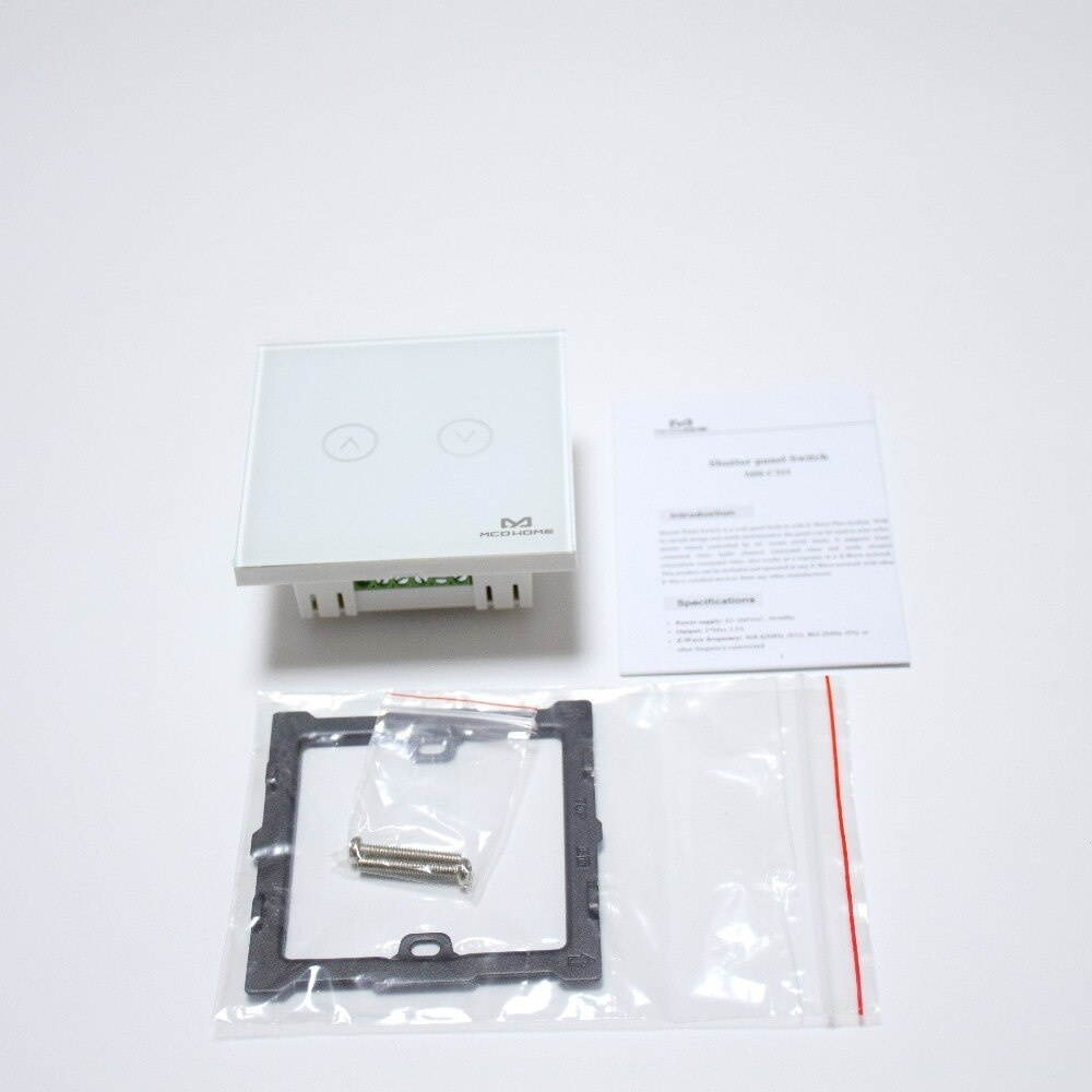 MCO Z-Wave Plus Home Glass Touch Shutter MCO-C321 With energy metering function  86*86mm