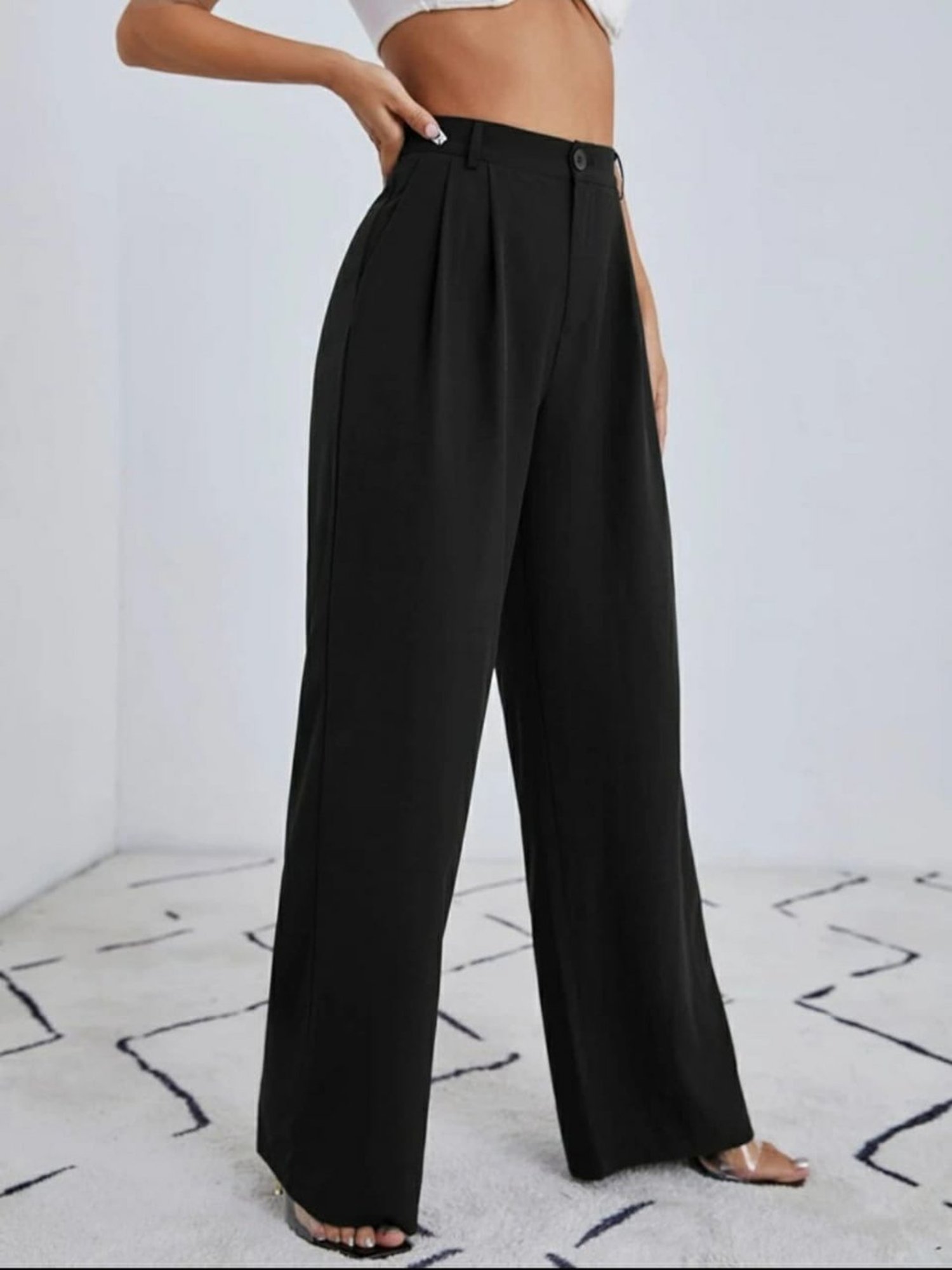 Broadstar Black Relaxed Fit Trousers