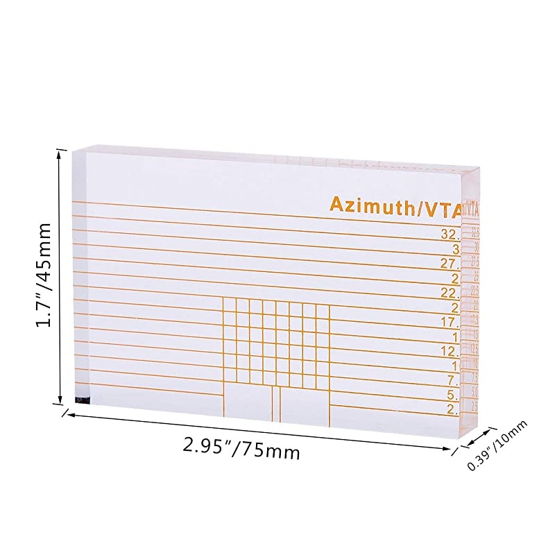 Azimuth Ruler LP Vinyl Record Player Tonearm Cartridge Elevation Alignment Ruler Headshell Block