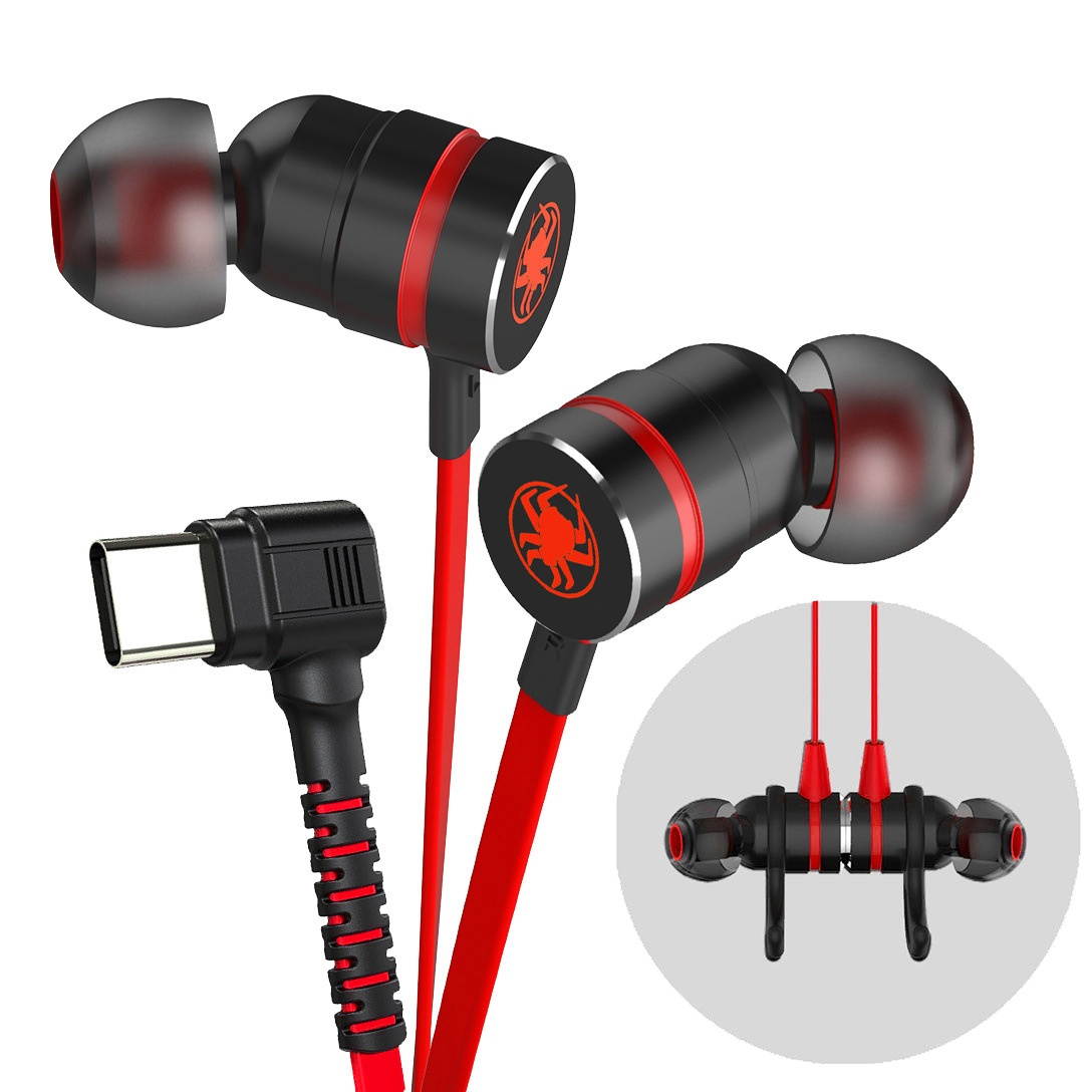 PLEXTONE G20 Gaming Headset, Type-C In-Ear Stereo Metal Wire-Controlled Headset Gaming Headset