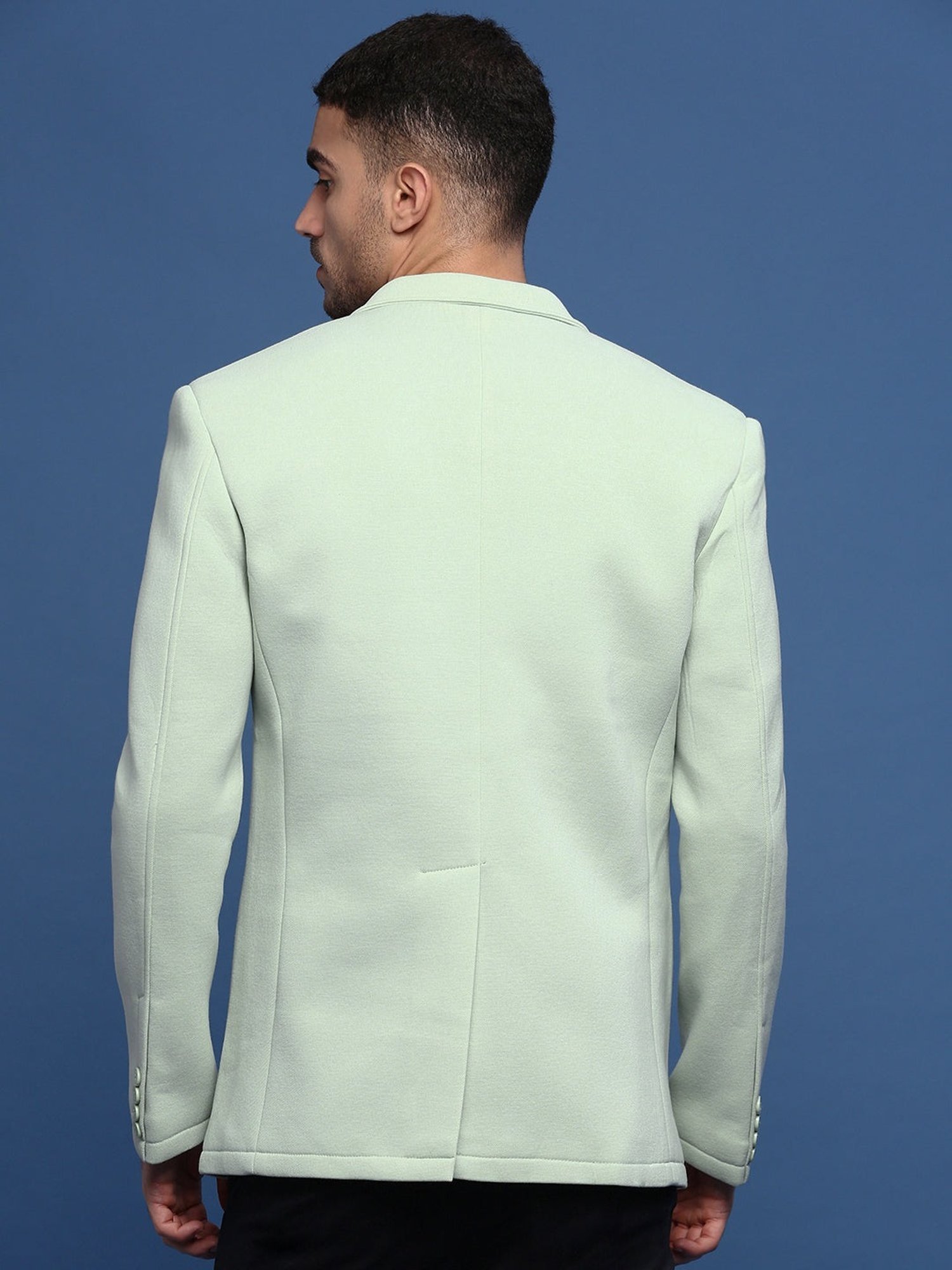 Louis Philippe Light Blue Regular Fit Blazer