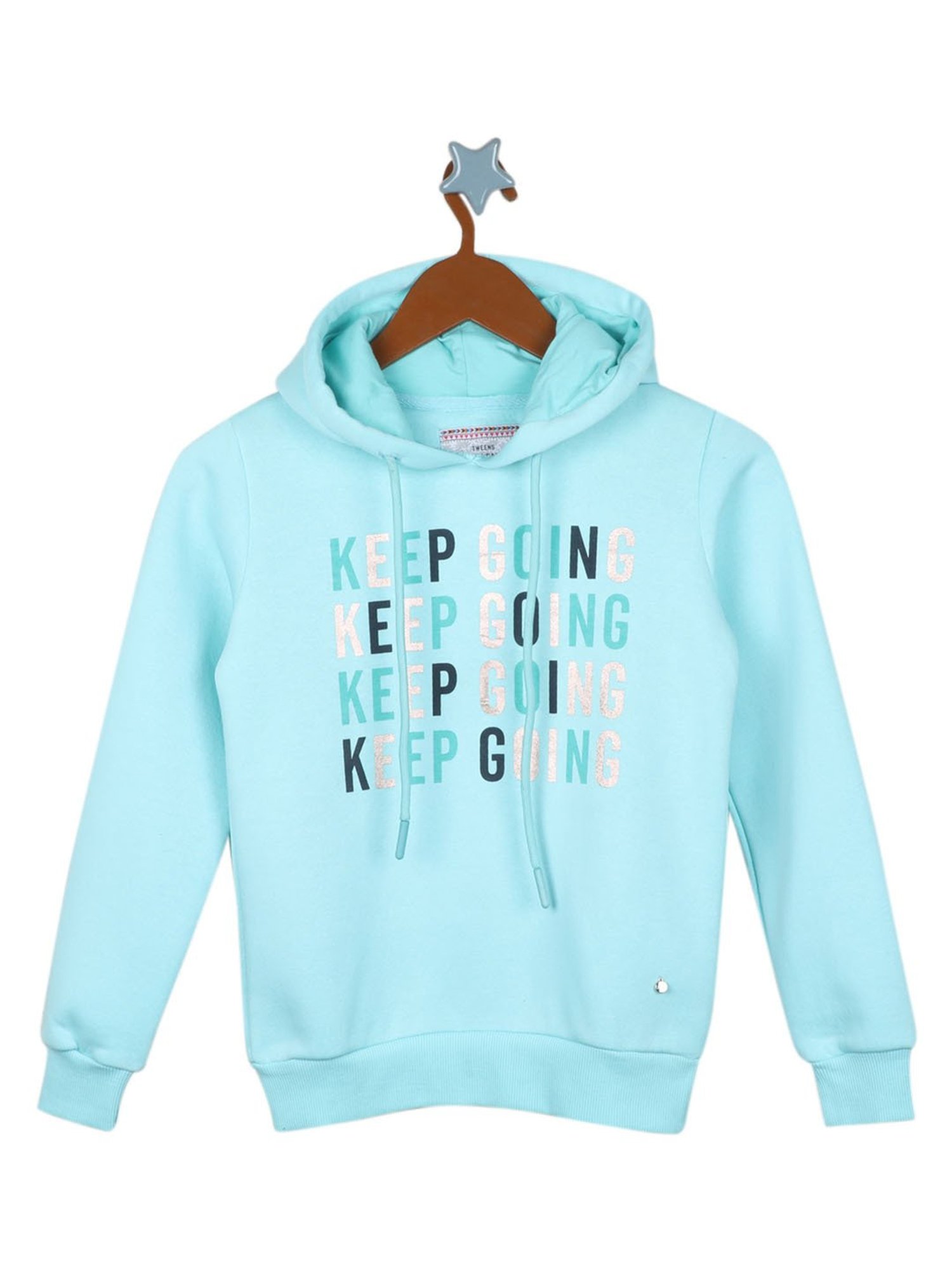 Monte Carlo Kids Blue Printed Full Sleeves Sweatshirt