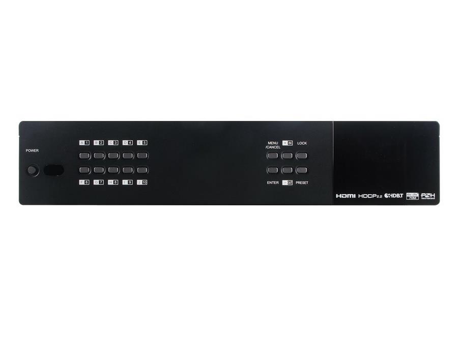 A-NeuVideo ANI-1082UHD 10x10 HDMI/HDBaseT 4K/60Hz Matrix Routing Switcher with Audio Matrixing and LAN Server