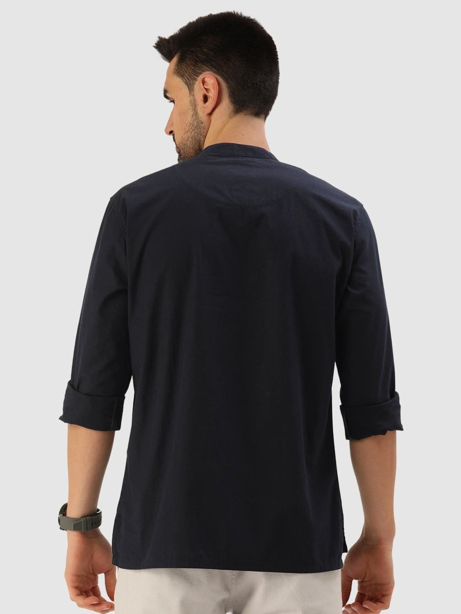 Bene Kleed Navy Cotton Regular Fit Shirt