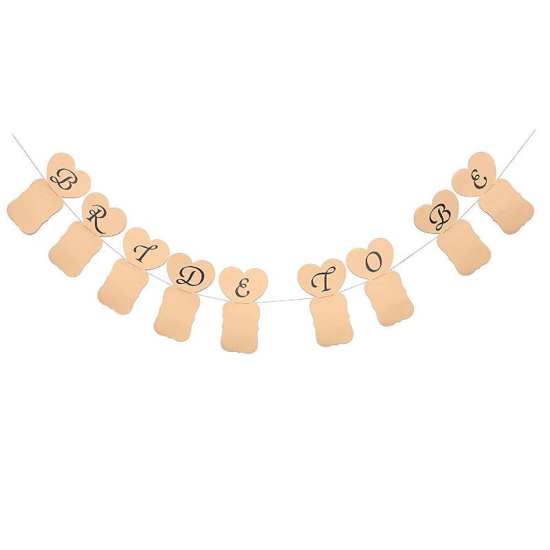 Sparkle and Bash "Bride to Be" Photo Banner Sting for Bridal Shower or Engagement Party Decorations 13.25 x 7.5 in