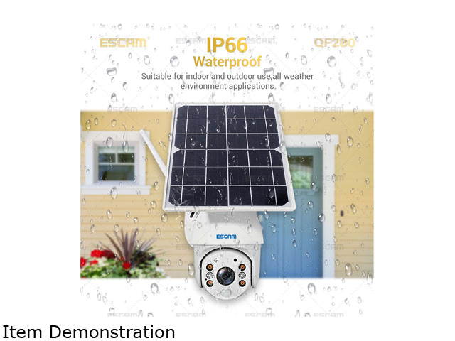 ESCAM QF280 1080P Cloud Storage PT WIFI Battery PIR Alarm IP Camera With Solar Panel Full Color Night Vision Two Way IP66 Waterproof Audio Camera