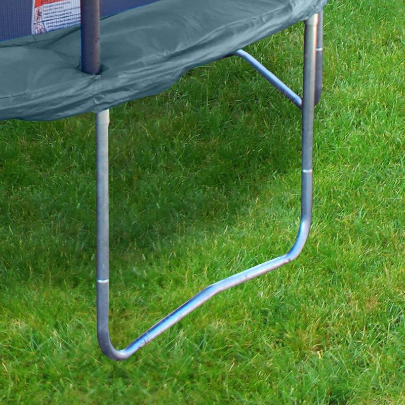 JumpKing 7 x 10 Foot Rectangular Galvanized Trampoline with Padded Enclosure