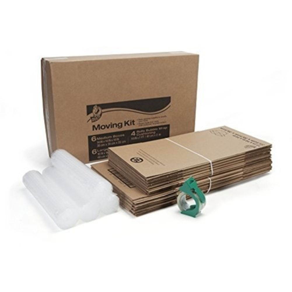 Duck Moving Kit with Bubble Wrap - Heavy Duty - Kraft - Brown